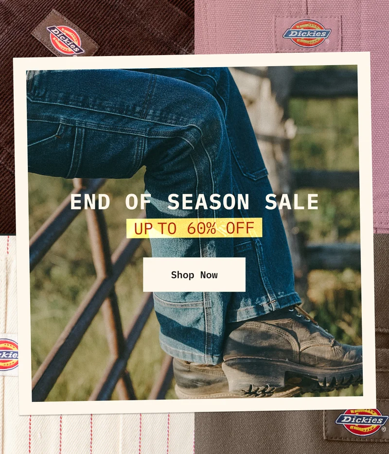 END OF SEASON SALE. UP TO 60% OFF. SHOP NOW.