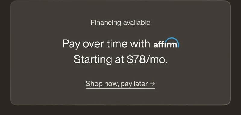Financing available