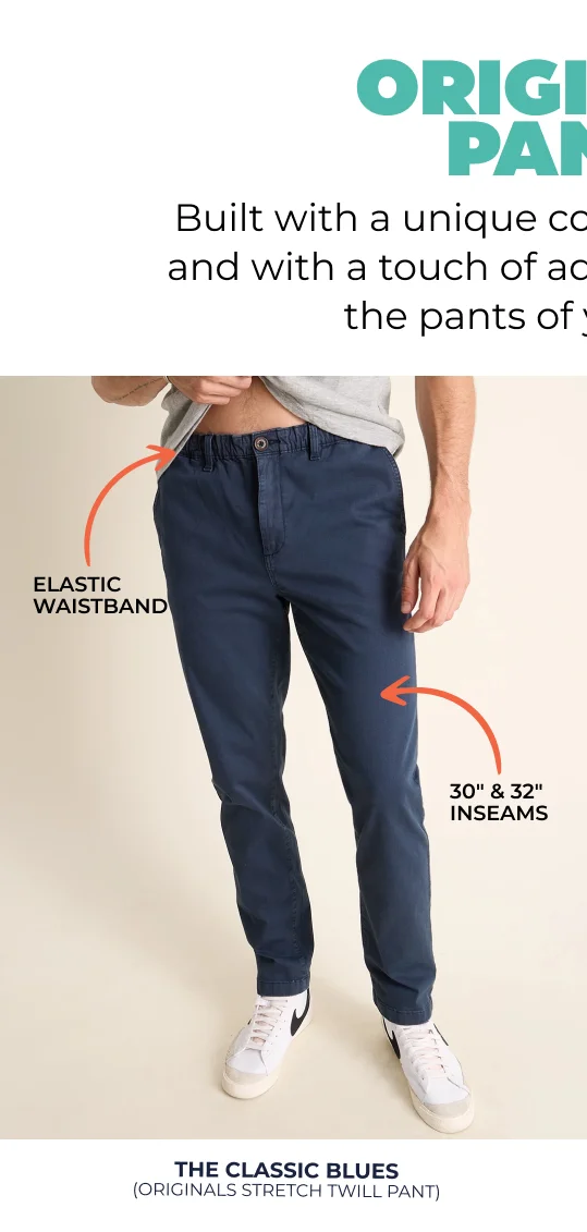 Originals Stretch Twill Pant: The Classic Blues
