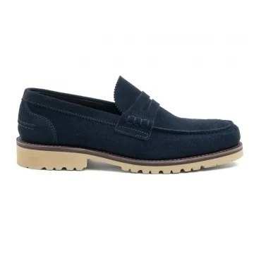 Dover GV Penny Loafer in Navy Suede