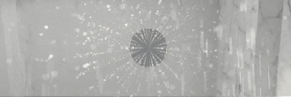 Water droplets falling from a shower