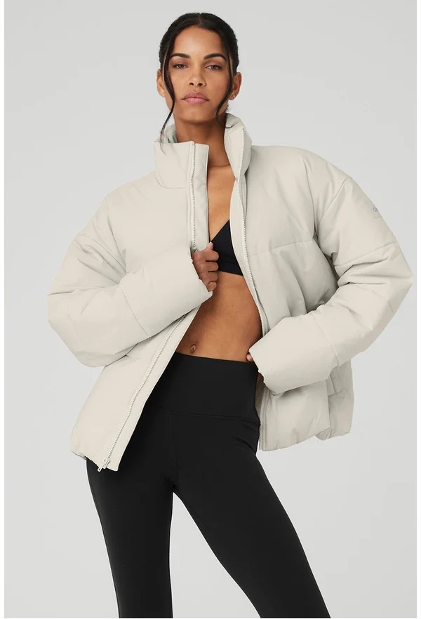 Stretch Woven Street Puffer - Bone - Bone / M