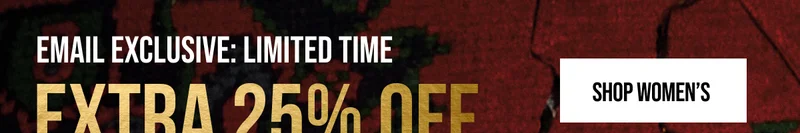 Extra 25% off Shop Women's