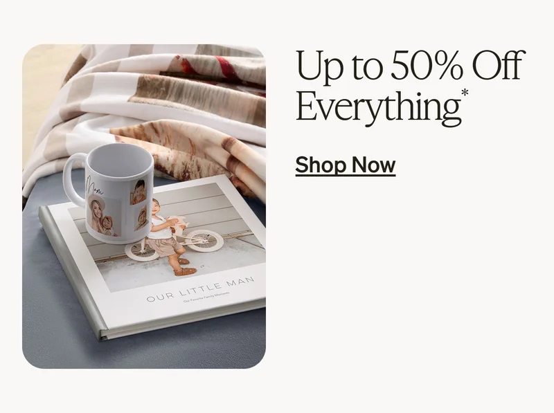 4 Freebies, Free Prints, Up to 50% Off Everything, Free Shipping on Cards