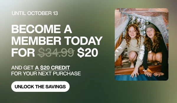 Become a member for $20 and receive $20 credit Become a member for $20 and receive $20 credit