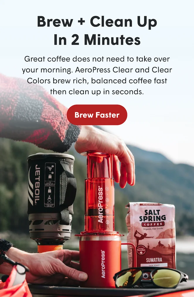 Brew + clean up in 2 minutes