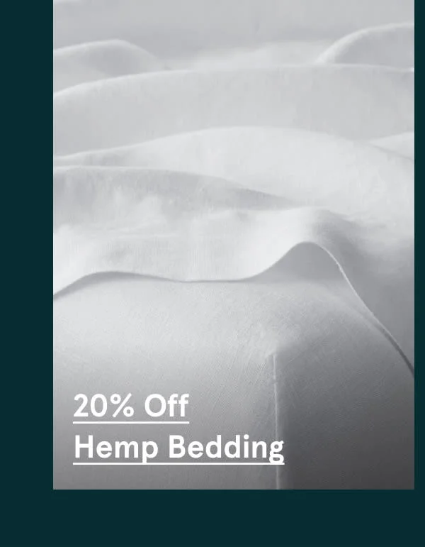 20% Off Hemp Bedding
