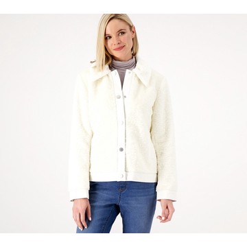 Dennis Basso Madison Ave Faux Persian Button-Front Jacket
