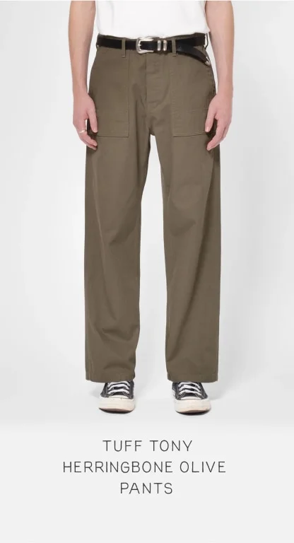 Tuff Tony Fatigue Pants Herringbone Olive