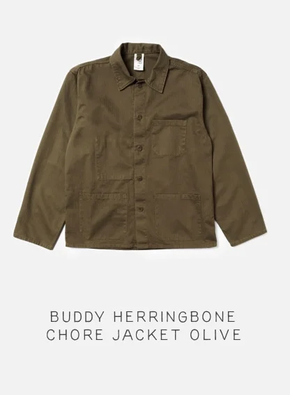 Buddy Herringbone Chore Jacket Olive