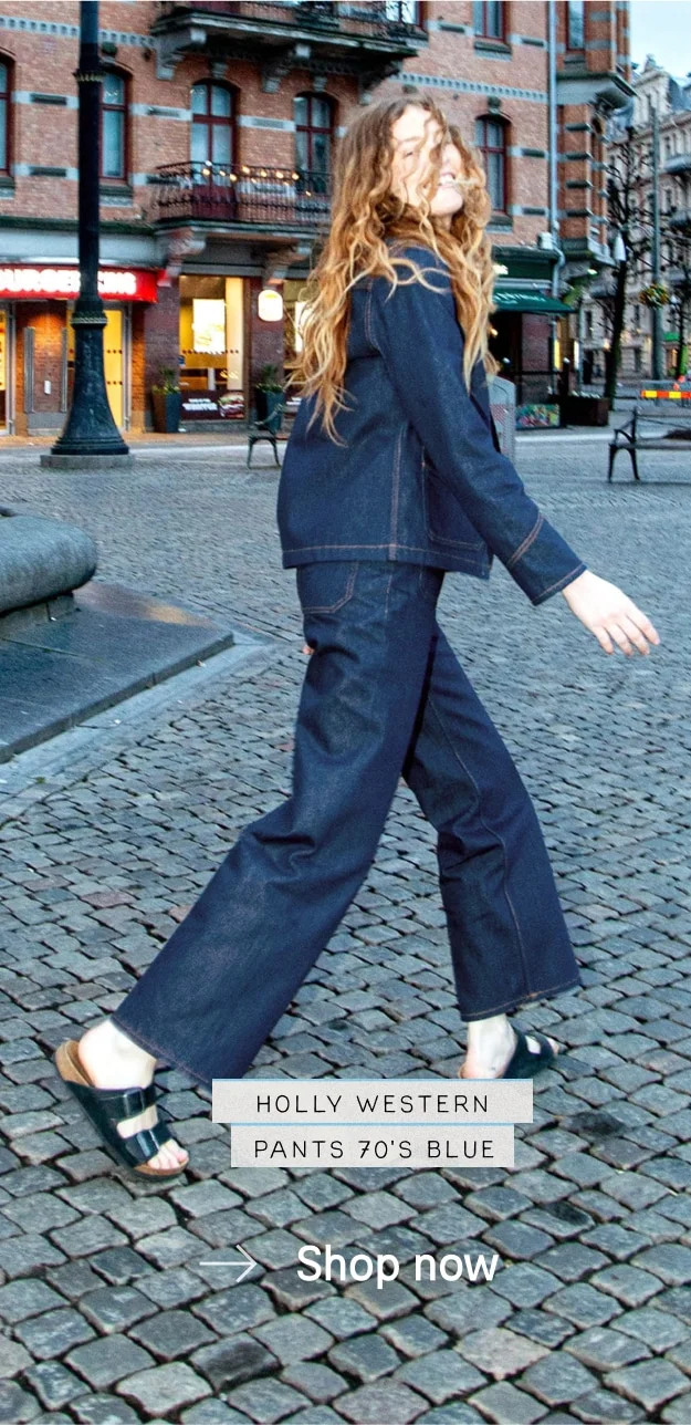 Holly Western Pants 70's Blue