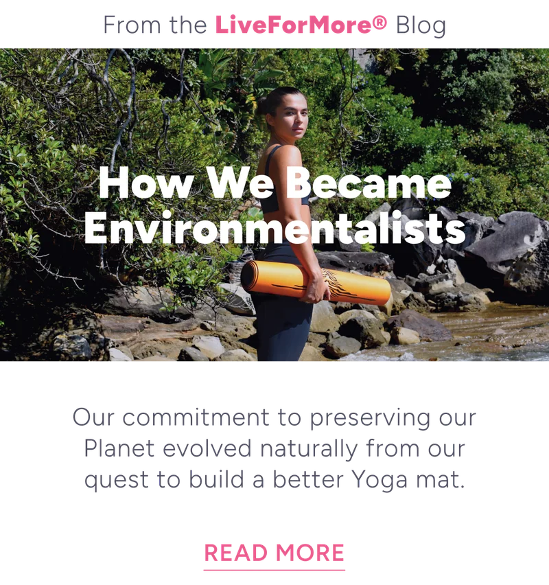 From the Live For More Blog: How we became environmentalists