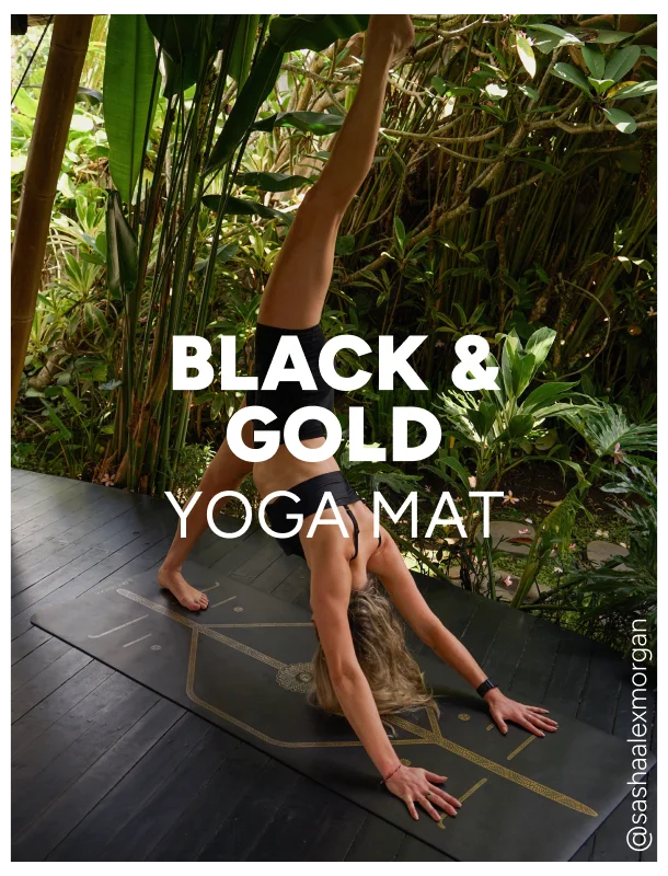 Black and Gold Yoga Mat