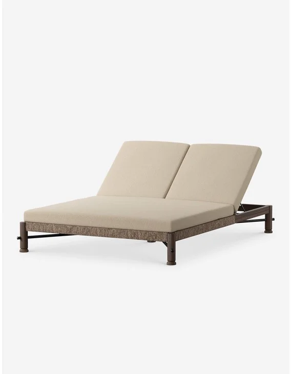 Finnegan Indoor / Outdoor Double Chaise by Amber Lewis x Four Hands-Natural