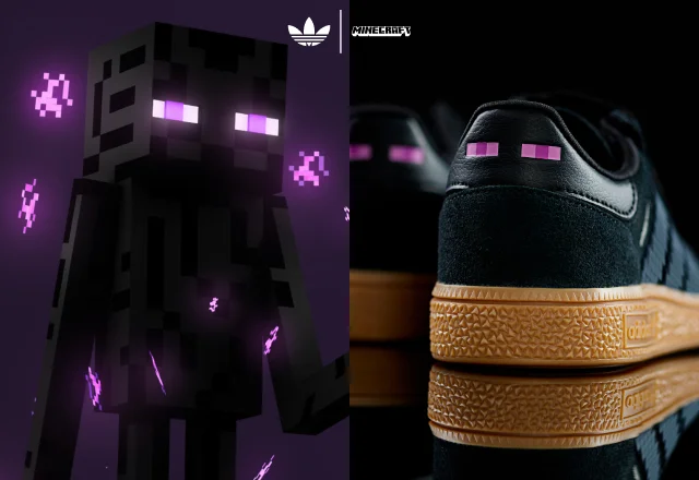 Black and purple robot and black and purple shoe