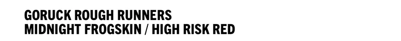 GORUCK Rough Runners - Midnight Frogskin / High Risk Red