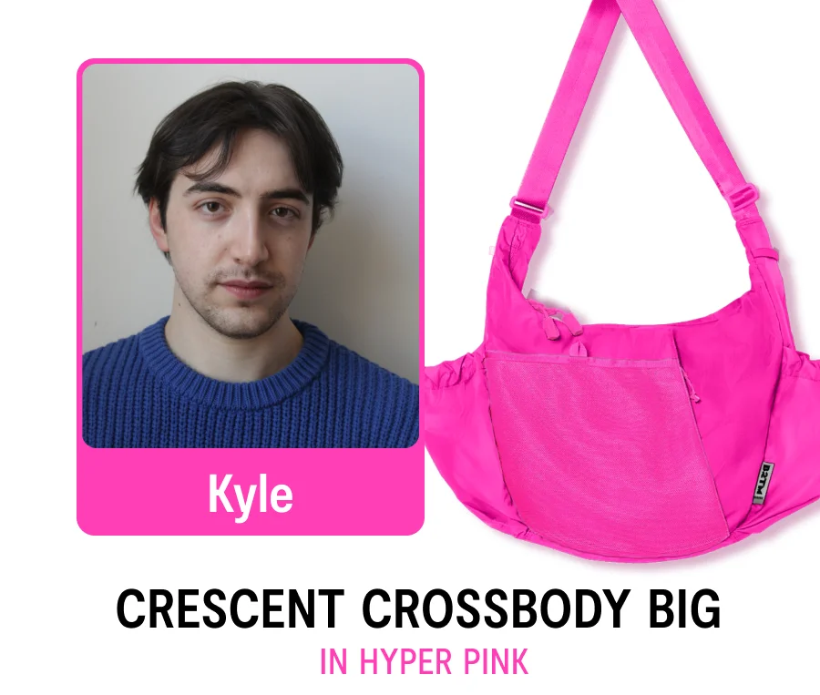 Crescent Crossbody in Hyper Pink