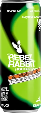 WILD HARE FLAVOR: LEMON LIME DELTA-9 SELTZER - 10MG