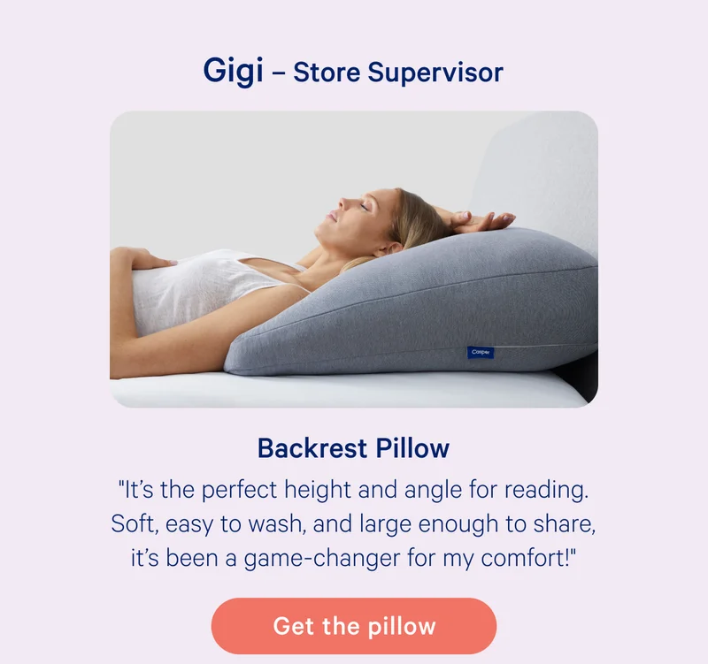 Gigi - Store Supervisor; Backrest Pillow