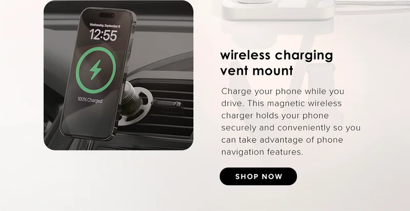 wireless charging vent mount