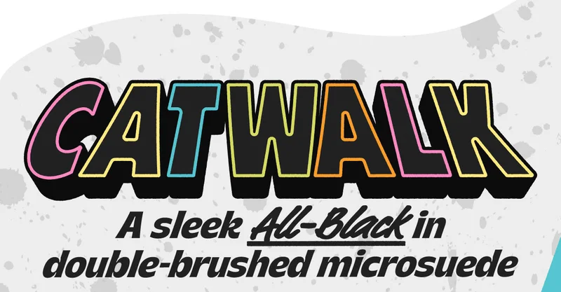 CATWALK A sleek all-black in double-brushed microsuede