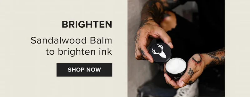 Brighten. Sandalwood balm to brighten your ink