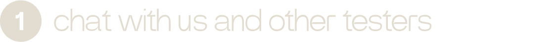 chat with us and other testers