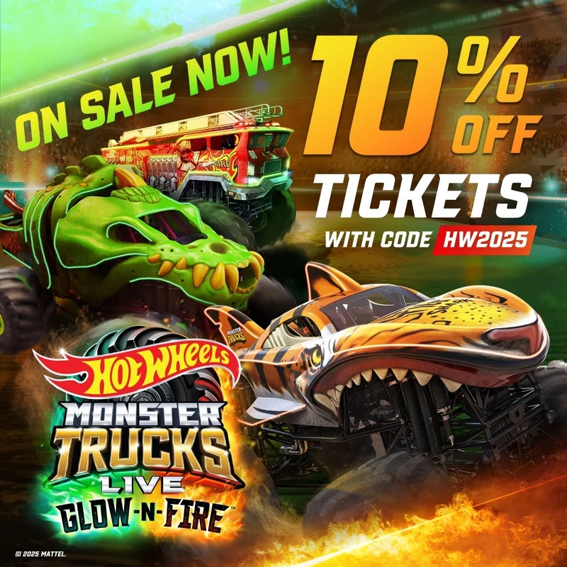Tickets on sale now! Use code discount code for 10% off