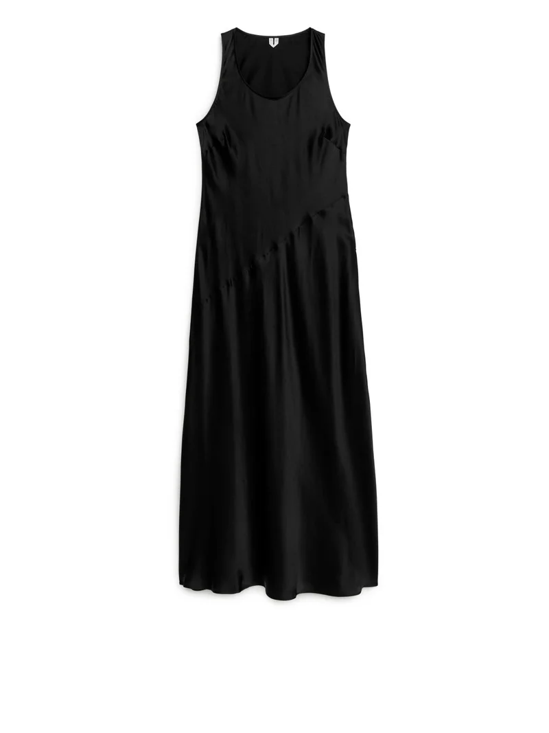 Silk Slip Dress Black