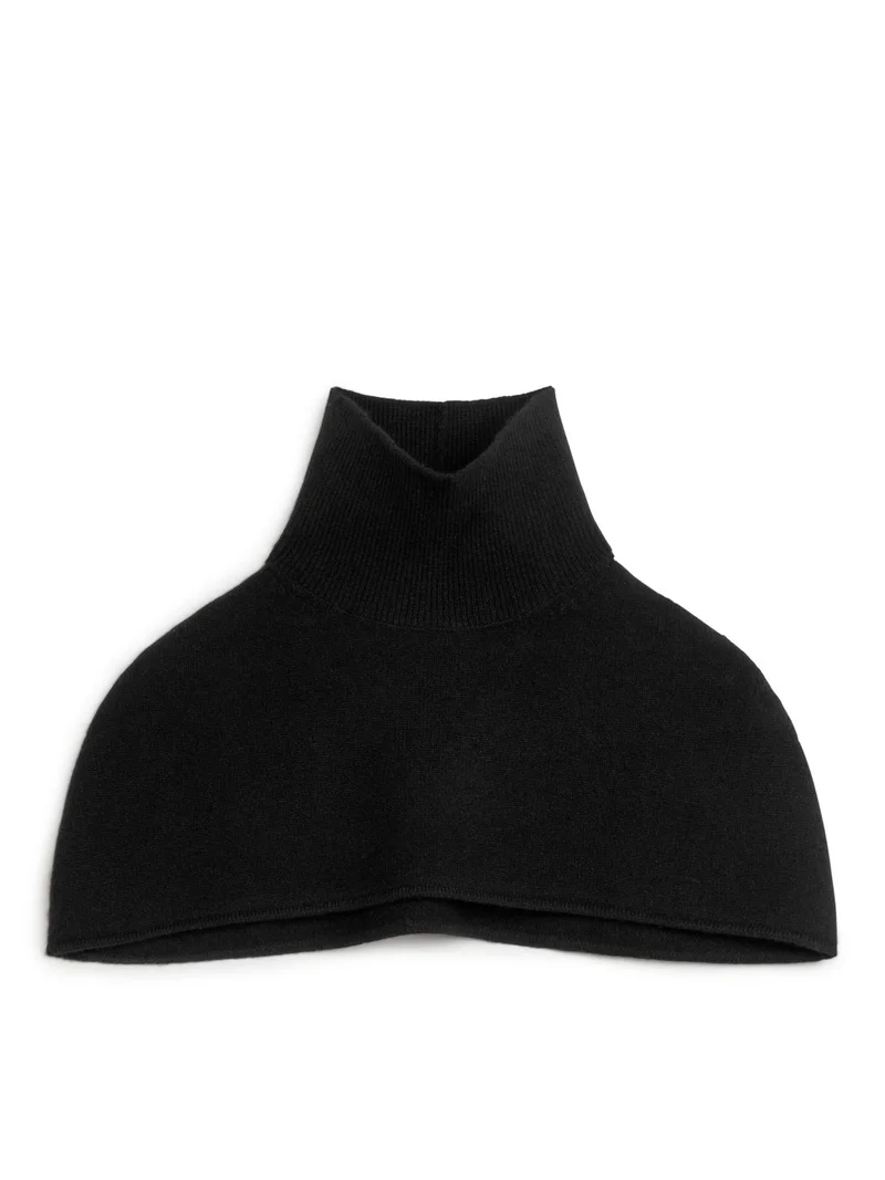 Cashmere Poncho Black