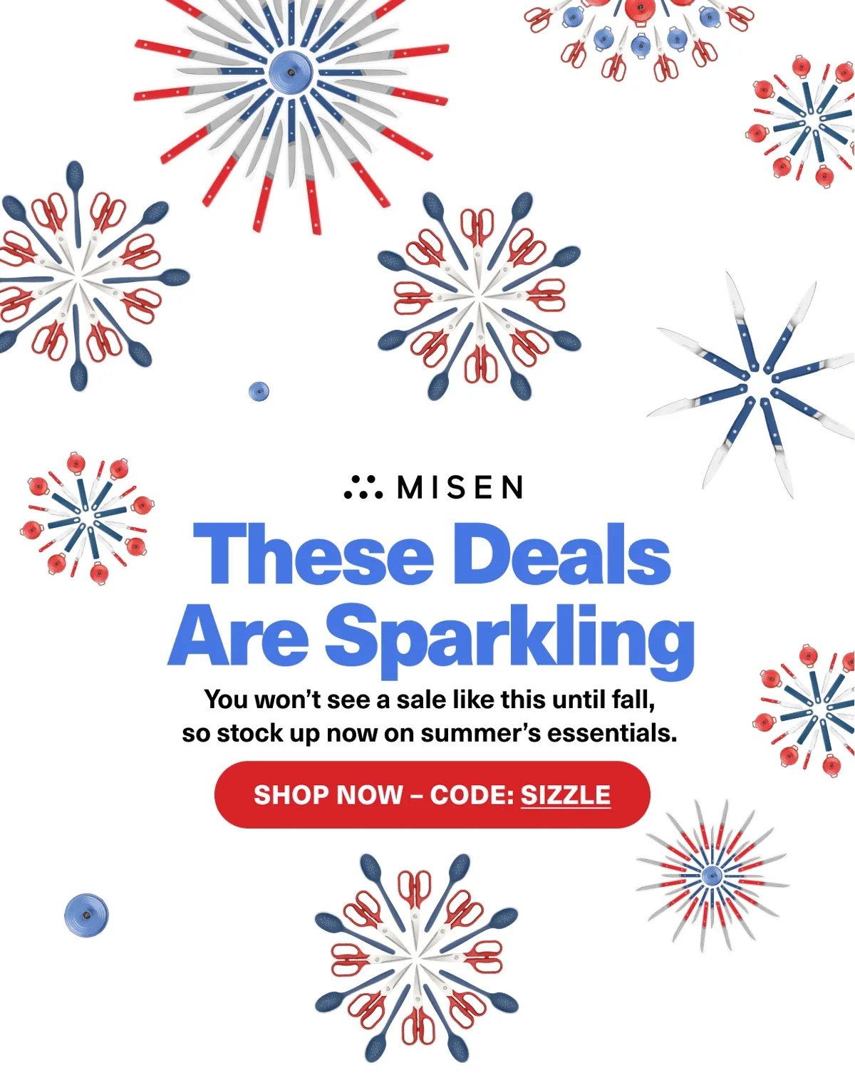 These deals are sparkling! The Sizzling Summer Sale! 20% Off Site Wide. SHOP NOW WITH CODE: discount code