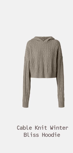 cable knit hoodie