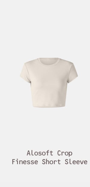 Alosoft Crop Finesse Short Sleeve