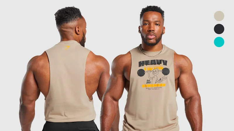 HEAVY METAL DROP ARM TANK - BROWN.