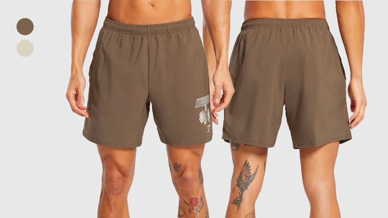 HYBRID WELLNESS 7'' SHORTS - PENNY BROWN.