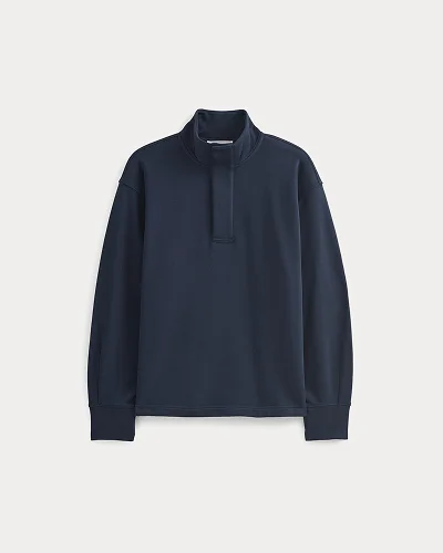 Image | Off-Duty Terry Pullover | Deep Navy
