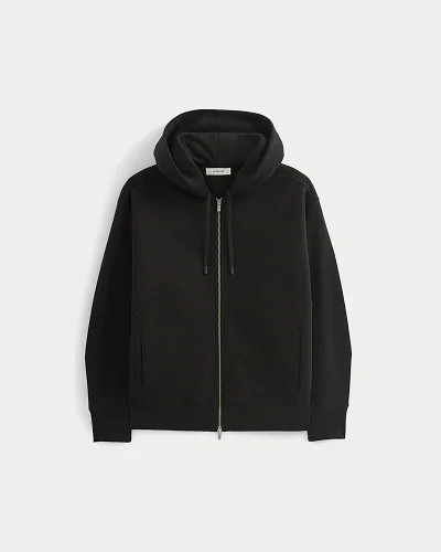 Image | Luxe Fleece Full-Zip Hoodie | Black