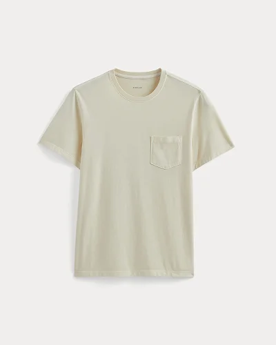 Image | The Essential Organic Garment-Dyed Crew | Parchment