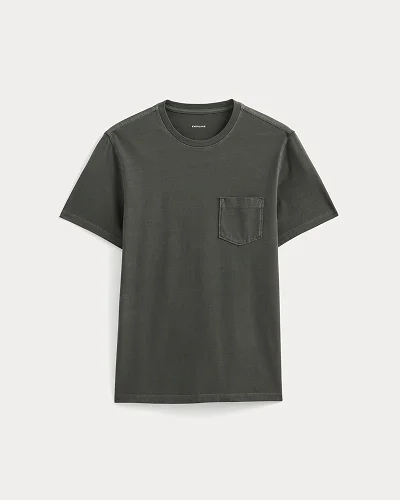 Image | The Essential Organic Garment-Dyed Crew | Black