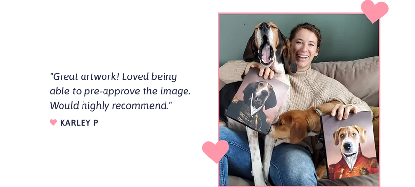 "Great artwork! Loved being able to pre-approve the image. Would highly recommend." - Karley P