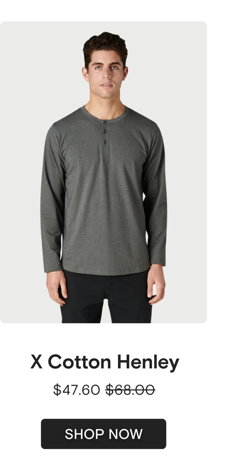 X Cotton Henley