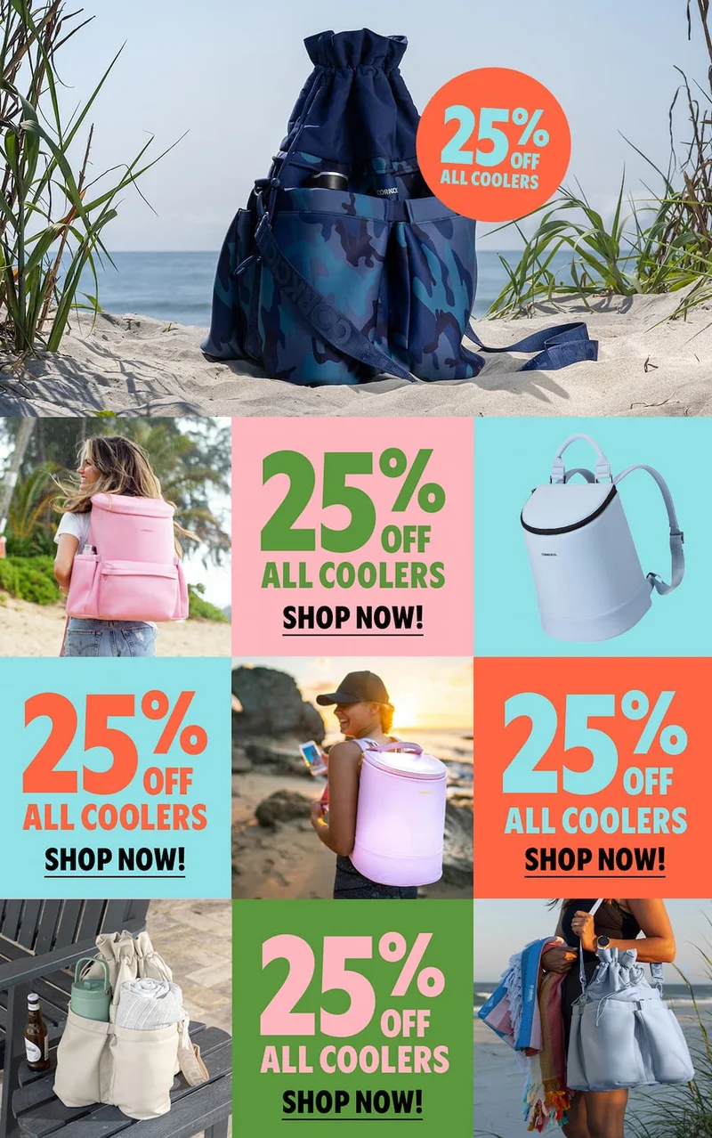 25% OFF ALL COOLERS! Shop the sale