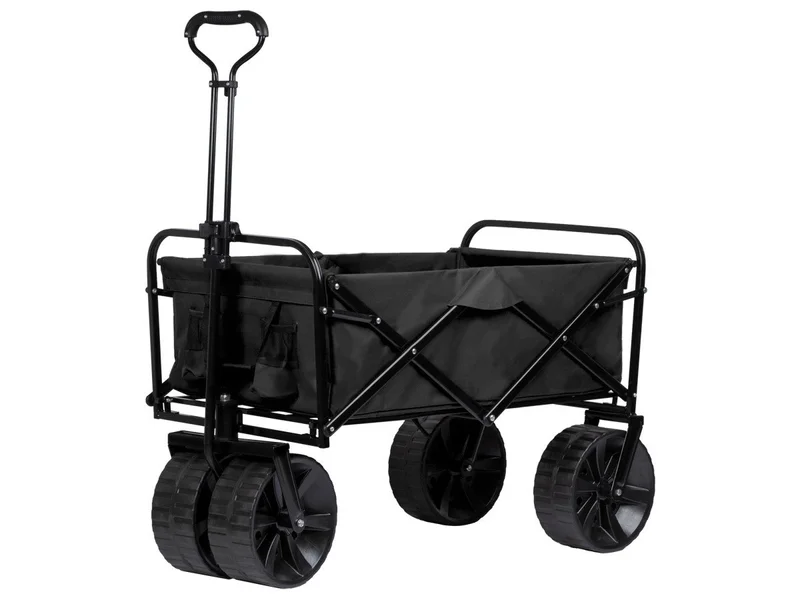 Pure Outdoor by Monoprice Heavy Duty All Terrain Collapsible Outdoor Wagon, Black