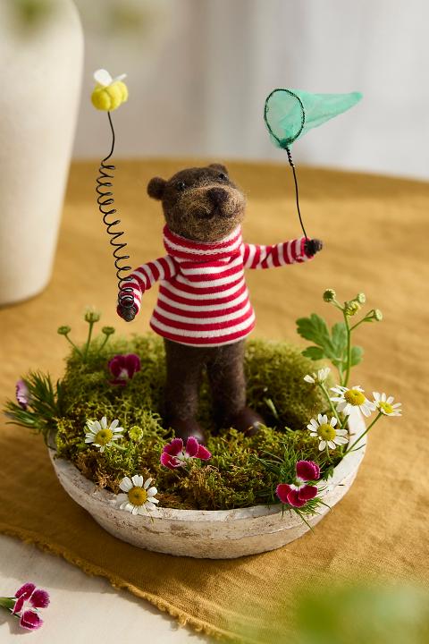 Beekeeper Bear Felt Critter