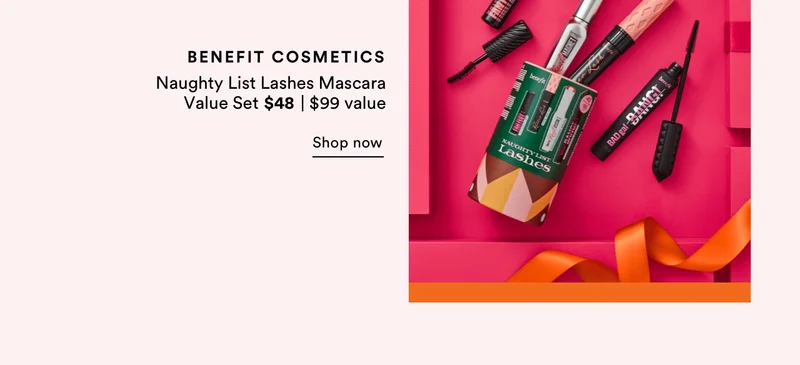 Benefit Cosmetics | Naughty List Lashes Mascara Value Set | $36 | $99 value | Shop now