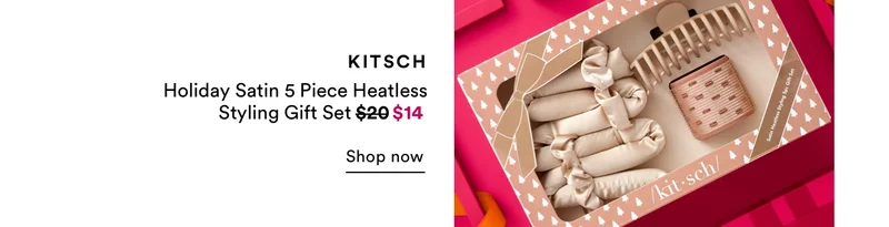 Kitsch | Holiday Satin 5 Piece Heatless Styling Gift Set | $14 | Shop now