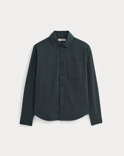 Image | Brushed Flannel Shirt | Heathered Navy