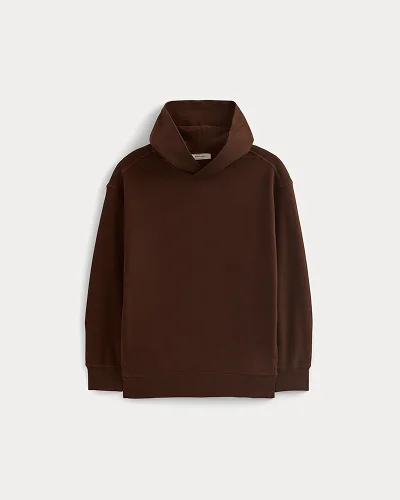 Image | Twill Terry Jacquard Hoodie | Dark Mahogany