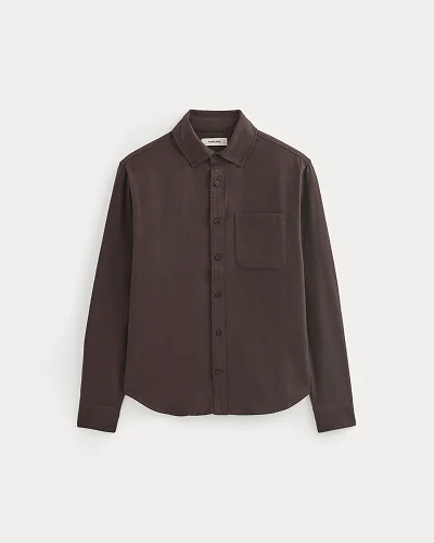 Image | Brushed Flannel Shirt | Dark Chocolate
