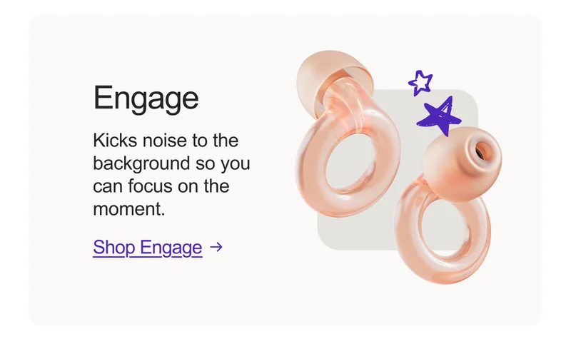 A pair of Loop Engage in Rose